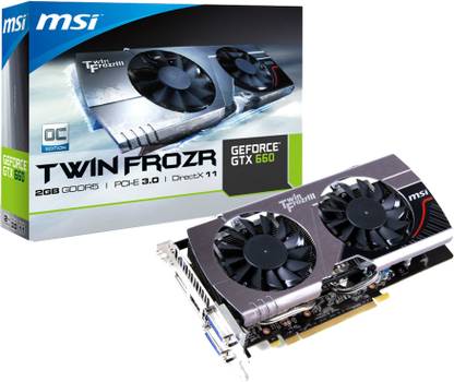 MSI N660 TF 2GD5/OC GDDR5 2 GB NVIDIA Chipset 192 bit 1033 MHz Graphics Card