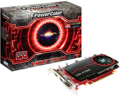 PowerColor HD 7750 GDDR5 1 GB AMD/ATI Chipset 128 bit 800 MHz Graphics Card