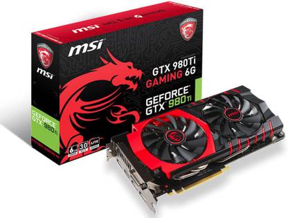 MSI Geforce GTX 980Ti Gaming 6g GDDR5 6 GB NVIDIA Chipset 384 bit 1000 MHz Graphics Card