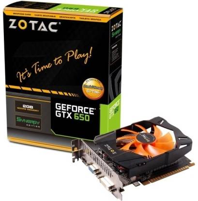 ZOTAC NVIDIA GTX650 Synergy Edition 2 GB 128-bit DDR5 2 GB GDDR5 Graphics Card