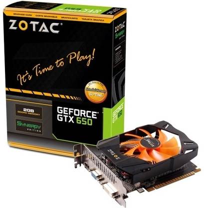 ZOTAC GTX650 Synergy Edition 2 GB 128-bit DDR5 GDDR5 2 GB NVIDIA Chipset 128 bit 1071 MHz Graphics Card