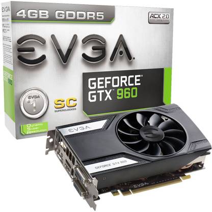 EVGA GeForce GTX 960 4GB SC GAMING GDDR5 4 GB NVIDIA Chipset 128 bit 7010 MHz Graphics Card