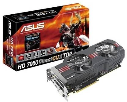 ASUS HD7950-DC2T GDDR5 3 GB AMD/ATI Chipset 384 bit 900 MHz Graphics Card