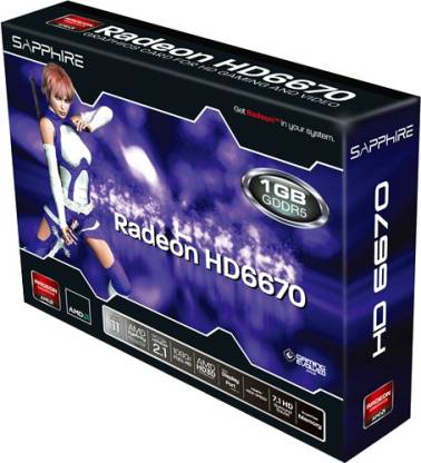 Sapphire AMD/ATI Radeon HD 6670 1GB DDR5 Graphics Card