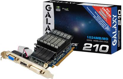 GALAXY GeForce 210 DDR3 1 GB NVIDIA Chipset 64 bit 589 MHz Graphics Card