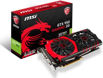 MSI Geforce GTX 950 GDDR5 2 GB NVIDIA Chipset 128 bit 6650 MHz Graphics Card