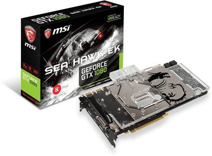 MSI GTX 1080 SEA HAWK EK X GDDR5 8 GB NVIDIA Chipset 256 bit 1708 MHz Graphics Card