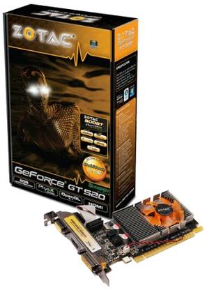 ZOTAC NVIDIA Geforce GT 520 Edition 2 GB GDDR3 Graphics Card