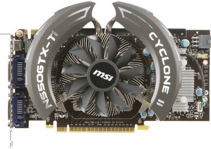 MSI N550GTX-Ti Cyclone II 1GD5/OC GDDR5 1 GB NVIDIA Chipset 192 bit 950 MHz Graphics Card