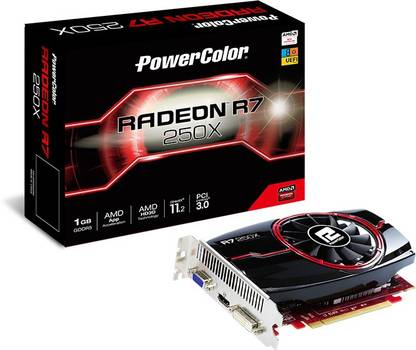 PowerColor R7 250X 1GB DDR5 DDR5 1 GB AMD/ATI Chipset 128 bit 1000 MHz Graphics Card