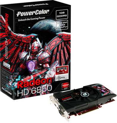 PowerColor Radeon HD6850 GDDR5 1 GB AMD/ATI Chipset 256 bit 775 MHz Graphics Card