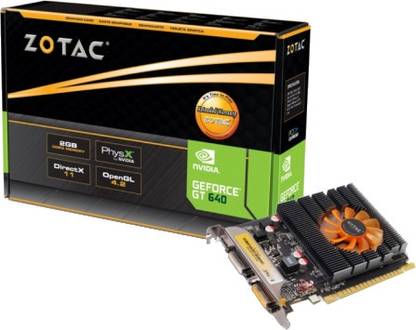 ZOTAC GeForce GT 640 2GB DDR3 DDR3 2 GB NVIDIA Chipset 128 bit 900 MHz Graphics Card