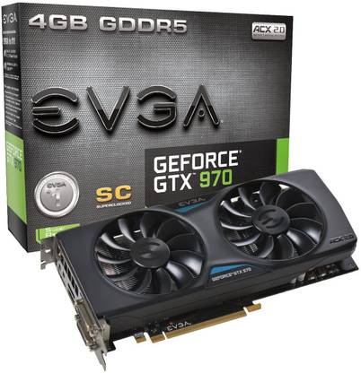 EVGA GeForce GTX 970 GDDR5 4 GB NVIDIA Chipset 256 bit 589 MHz Graphics Card