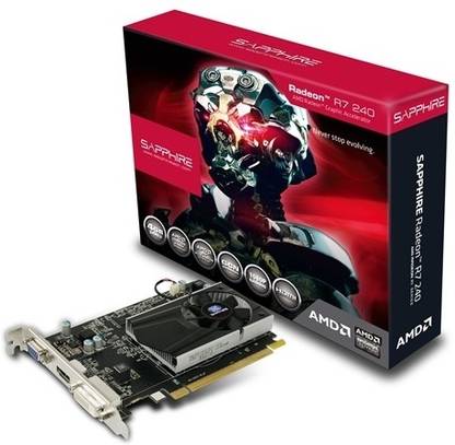 Sapphire R7 240 4GB DDR3 4 GB AMD/ATI Chipset 128 bit 730 MHz Graphics Card