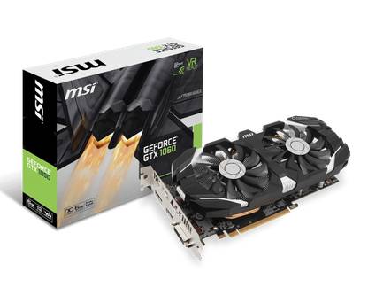 MSI GTX 1060 6GT OC GDDR5 6 GB NVIDIA Chipset 192 bit 8000 MHz Graphics Card