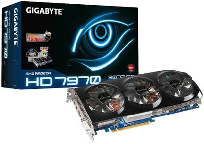 GIGABYTE GV-R797OC-3GD GDDR5 3 GB AMD/ATI Chipset 384 bit 1000 MHz Graphics Card