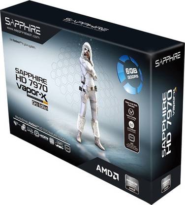 Sapphire HD 7970 DDR5 Vapor-X 6 GB OC Edition GDDR5 6 GB AMD/ATI Chipset 384 bit 1000 MHz Graphics Card