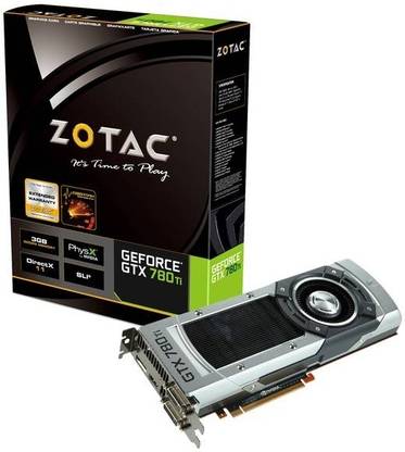 ZOTAC GTX 780TI DDR5 3 GB NVIDIA Chipset 384 bit 876 MHz Graphics Card