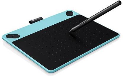 WACOM CTH490AB Intuos Art Pen & Touch (Small) - Mint Blue 6 x 3.7 inch Graphics Tablet