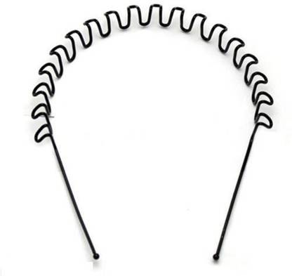 GoodsBazaar Unisex Black Wavy Hair Band
