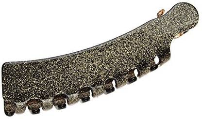 France Luxe Large Teeth Cascade Clip - Gold Glitter/Black Hair Clip