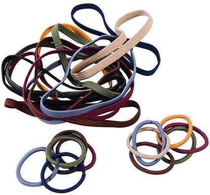 CoverYourHair Elastic Headbands and Pony Holders ,Dark Colors - 24 Piece Bundle CoverYourHair Head Band