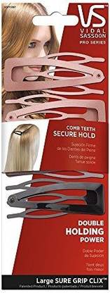 Vidal Sassoon Vidal Sassoon Clix Contour Comb Clips, Large, 4 Count (Assorted Colors) Hair Clip