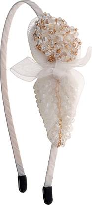 The Ethnic Wears Metal Alloy, Silk Covered, Beeds, Crystal & CZ Stones, etc. Hair Band