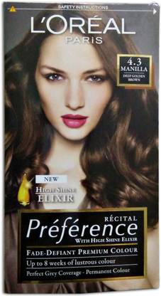 L'Oréal Paris Preference With High Shine Elixir Hair Color , Manilla - 4.3