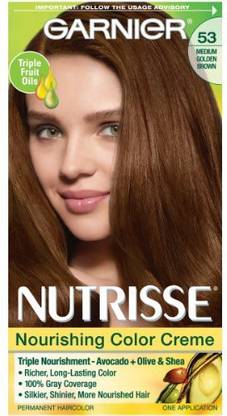 GARNIER Nutrisse Nourishing Color Creme , 53 Medium Golden Brown