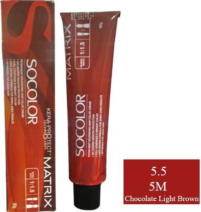 MATRIX Socolor Permanent Cream Hair Color , 5.5 Chocolate Light Brown