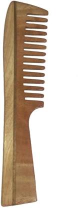 Ginni Marketing Ginni Detangler (Regular Handle) Neem Wood Comb(7.5 Inches )