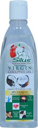 Silus Natural Virgin Coconut Oil Cold Processed Centrifuged Technology Pack of 3 Hair Oil