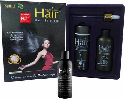 No.1 Hair Building Fiber Hair Solutions Hair Growth Liquid 120ml, Hair Building Fiber - 30gm & Hair Growth Shampoo-100ml Hair Oil