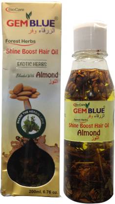 BIOCARE Gem Blue, Forest Herbs, Shine Boost, Blended With Almond Hair Oil