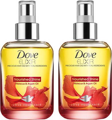 DOVE Elixir Nourished Shine Hair Oil - Pack of 2 Hair Oil