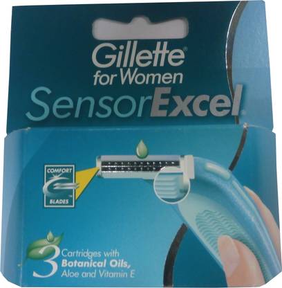 Gillette Sensor Excel for Women - 3 Cartridges Cream