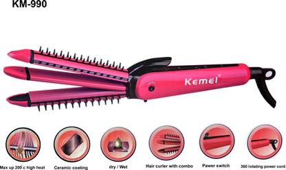 Kemei 3 in 1 KM - 990 Hair Straightener