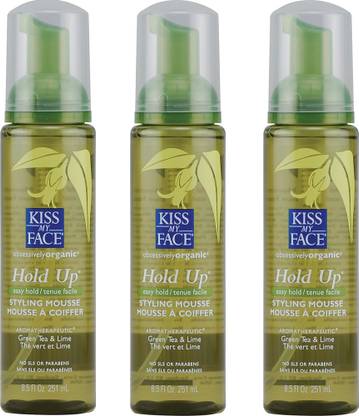 Kiss My Face Organic Hold Up Styling Mousse (Pack Of 3) Hair Foam