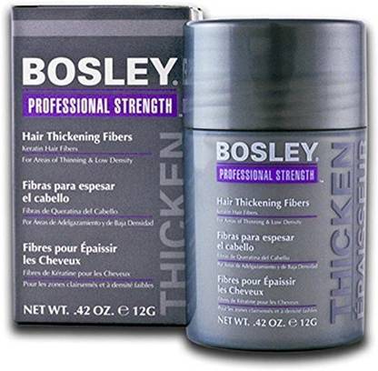Bosley Hair Thickening Fibers Keratin Hair Fibers .42 oz (Black - Set of 3) Hair Lotion