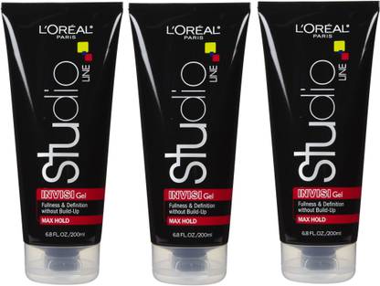 L'Oréal Paris Studio Line Invisi Gel, Max Hold (Pack Of 3) Hair Gel