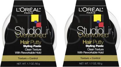 L'Oréal Paris Studio Line Overworked Hair Putty (Pack Of 2) Hair Cream