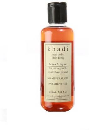 KHADI NATURAL Ayurvedic Hair Regrowth Tonic - Henna & Thyme (Paraben Free)