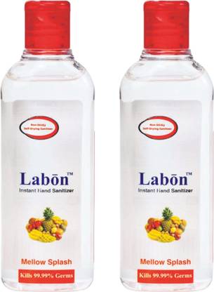 Labon Instant - Combo Pack of 2 - 110 ML Mellow Splash (110 ML x 2 Packs) Hand Sanitizer Bottle
