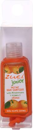 Zuci Junior Orange with Bag Tag Hand Sanitizer Bottle