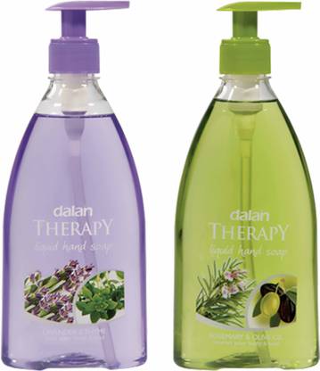 Dalan Therapy Liquid Soap Combo Pack of Lavender & Thyme and Rosemary & Olive Oil Hand Wash Bottle