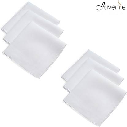 Juvenile Allover Plain White ["White"] Handkerchief