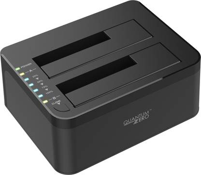 QuantumZERO USB 3.0 Dual SATA Hard Drive Dock with Offline Clone Function 3.5 inch USB 3.0 Dual SATA Hard Drive Dock with Offline Clone Function