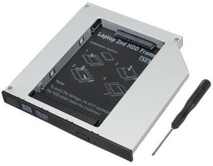 iConnect World High Quality 2nd Caddy IDE 12.7MM 0.5 inch for Laptops 2.5 inch Shock Resistant Internal Hard Drive Enclosure