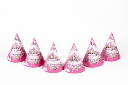 FUNCART Birthday Princess Theme Party Cone Caps
